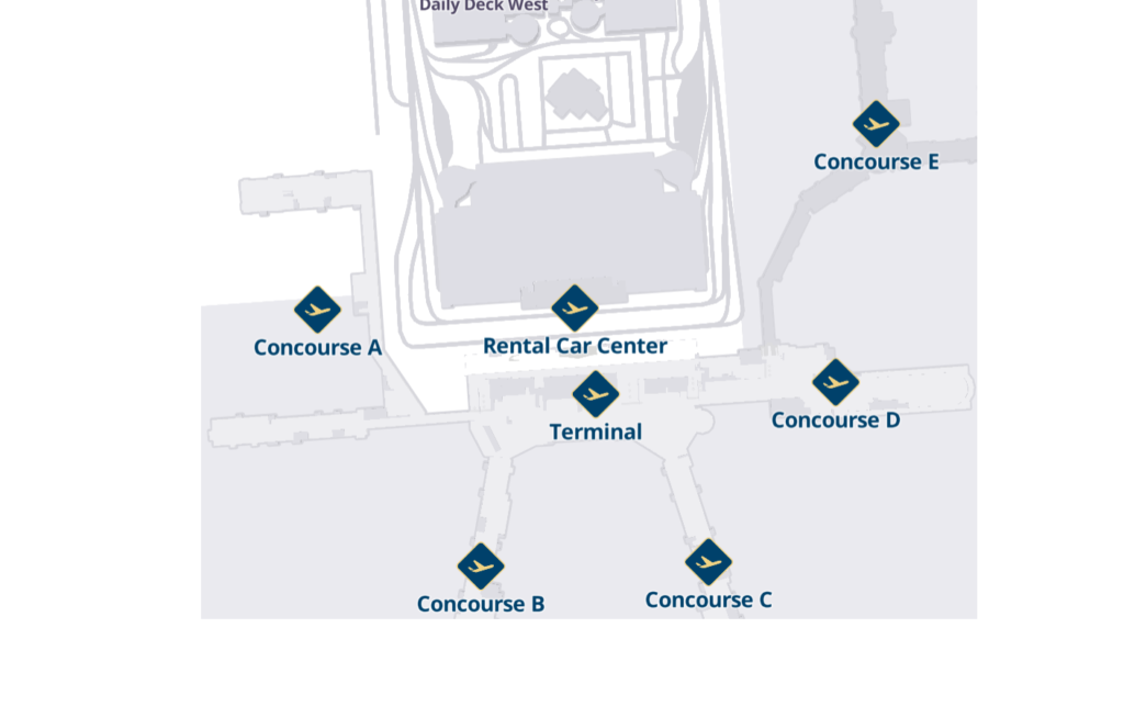 Charlotte Airport Interactive Terminal Map