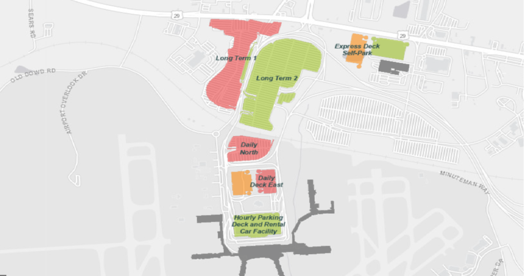 Charlotte Douglas Airport Parking Map